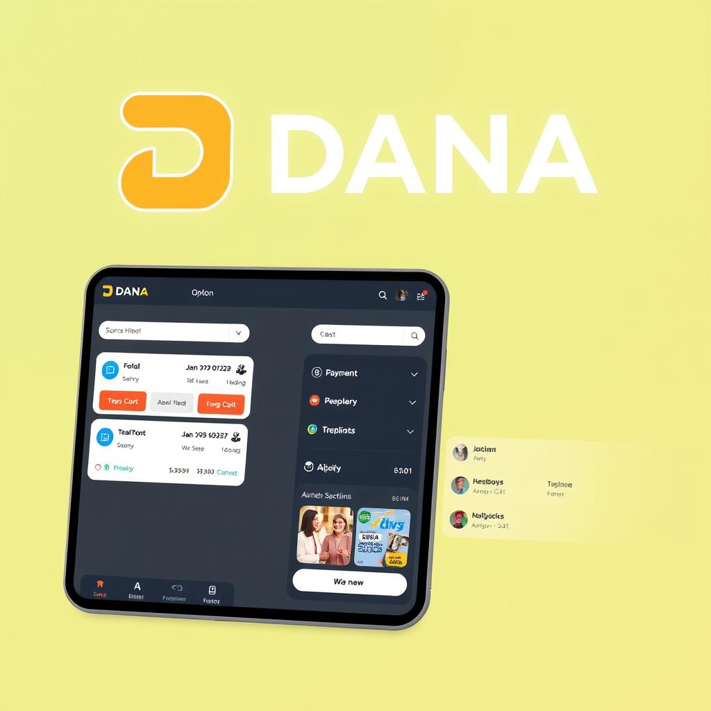 Logo dan fitur DANA Logo dan fitur DANA
